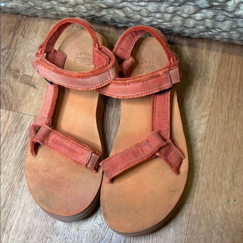 Teva Platform Sandals Coral Pink Hiking Sandals Women’s 7 Gorpcore Summer Y2K - Picture 8 of 9